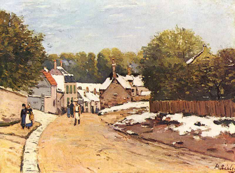 Alfred Sisley Erster Schnee in Louveciennes Spain oil painting art